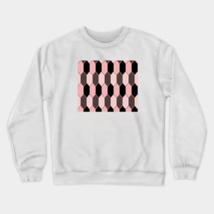 Hexagon - Pink and Black Crewneck Sweatshirt